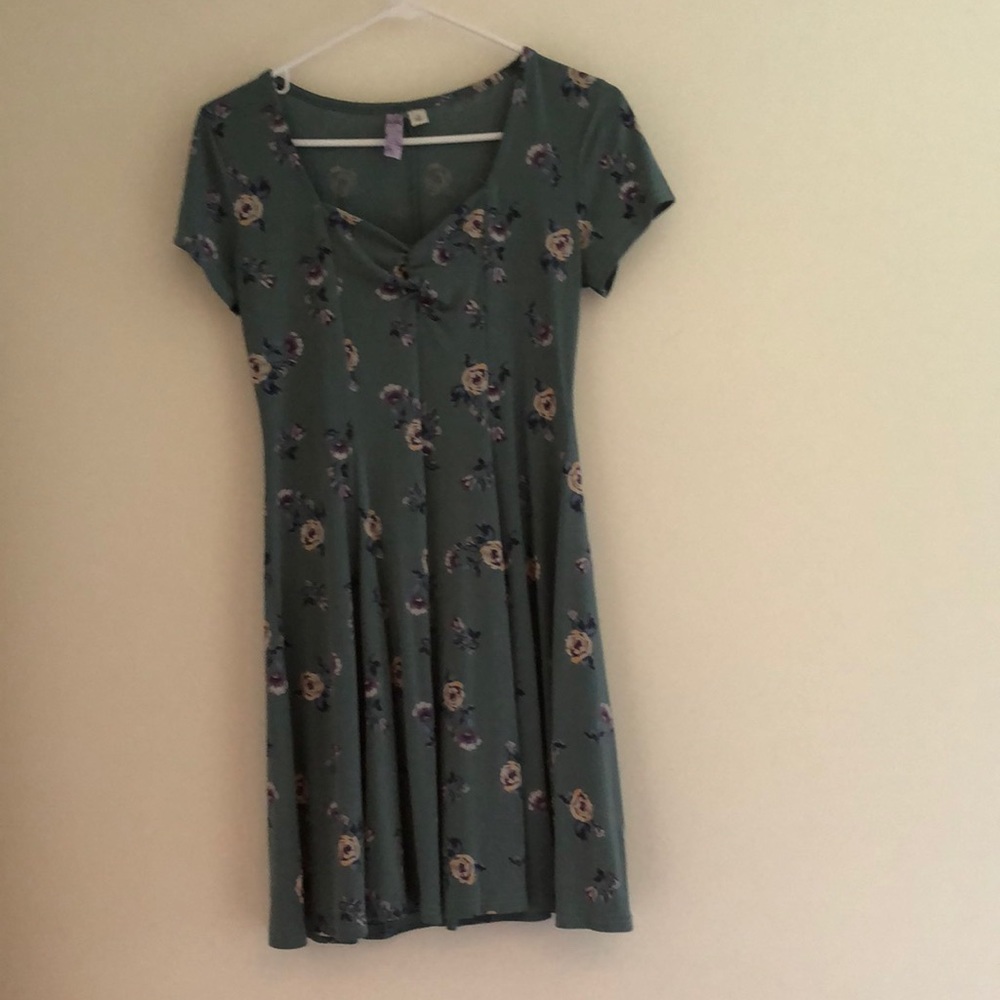 Blue Floral T Shirt Dress